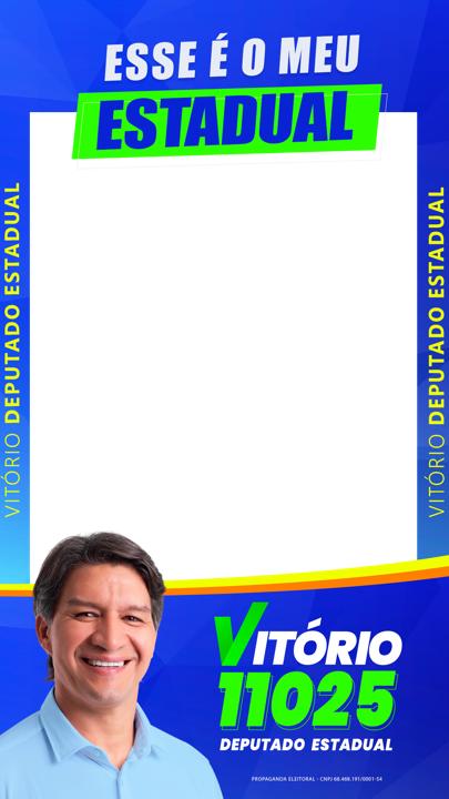 Prévia da moldura Esse é o meu Estadual, no formato vertical de Stories.